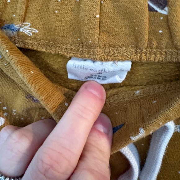 Little Earth Mustard Printed Joggers - Picture 2 of 2